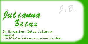 julianna betus business card